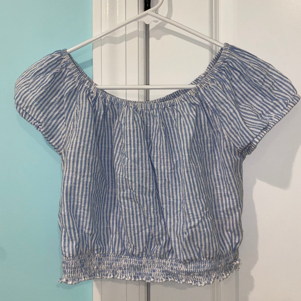 Hollister Seersucker Crop Top - Picture 1 of 1